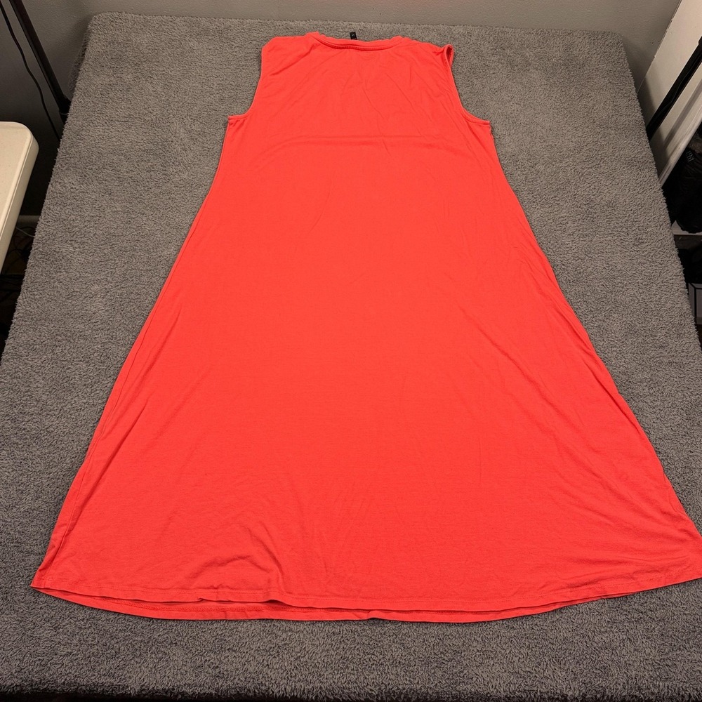 Eileen Fisher Dress Women Large Pink Sleeveless Midi A Line‎ Stretch Minimal - Picture 6 of 9